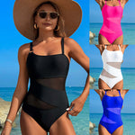 Women's Swimsuit Mesh Nylon One-piece Swimsuit