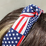 Navy Blue Flag Day Knotted Headband