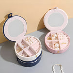 Light Pink Jewelry Organizer Cases with Mirror