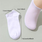 Women'S Solid Ankle Socks, Comfy Breathable Low Cut Socks, 10 Pairs Multipack Socks for Summer Daily Wear