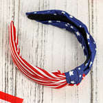 Multicolor American Flag Bow Knot Wide Headband