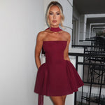 Sexy Tube Top Dress With Back Zipper Design Ins Fashion Short Dress For Party Clothing Women