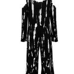 Women's V-neck Irregular Tie Dye Off Shoulder Fashion Jumpsuit