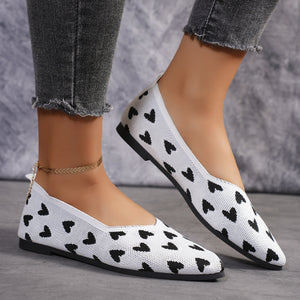 Flat Casual Shoes Light Knit Women's Shoes