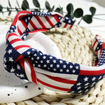 Navy Blue Flag Day Knotted Headband