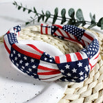 Navy Blue Flag Day Knotted Headband