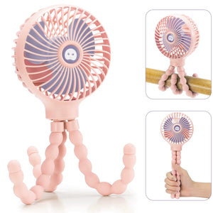 Fan for Cart Stroller Fan Portable Outdoor Fan Clip on for Baby 600Mah USB Rechargeable Handheld Electric Fan for Home 3 Speeds