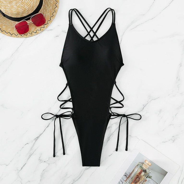 Back Lace-up Beach Bikini Swimsuit