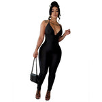 Women's Backless Fashion Low-cut Jumpsuit