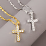 Cross Pendant Necklaces For Women Men Punk Hiphop Rope Chain On Neck Rapper Jewelry