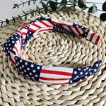 Navy Blue Flag Day Knotted Headband