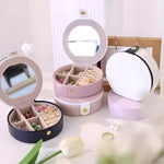 Light Pink Jewelry Organizer Cases with Mirror