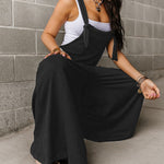 Light Gray Casual Suspender Wide-leg Jumpsuit